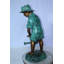 Statue debout garçon avec arrosoir en bronze - Taille: L 15 po x l 15 po x H 39 po.