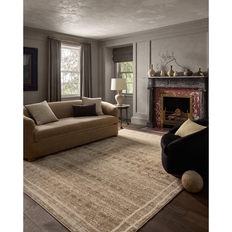 Jeremiah Brent x Loloi Bleecker Khaki / Natural Area Rug, Rectangle 6'7" x 9'3"