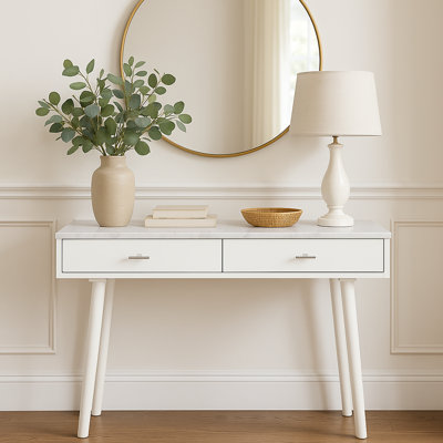 Marble Solid Wood Writing Desk
