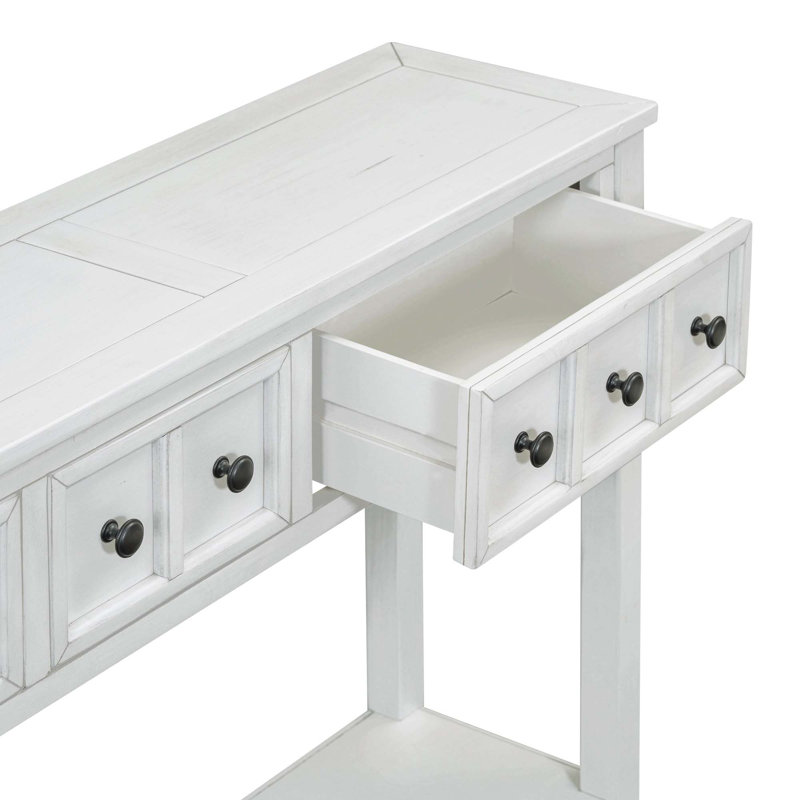 Table d'appoint Tarsita, Double blanc antique