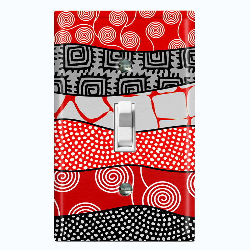 Patterned 1 - Gang Toggle Light Switch Standard Wall Plate