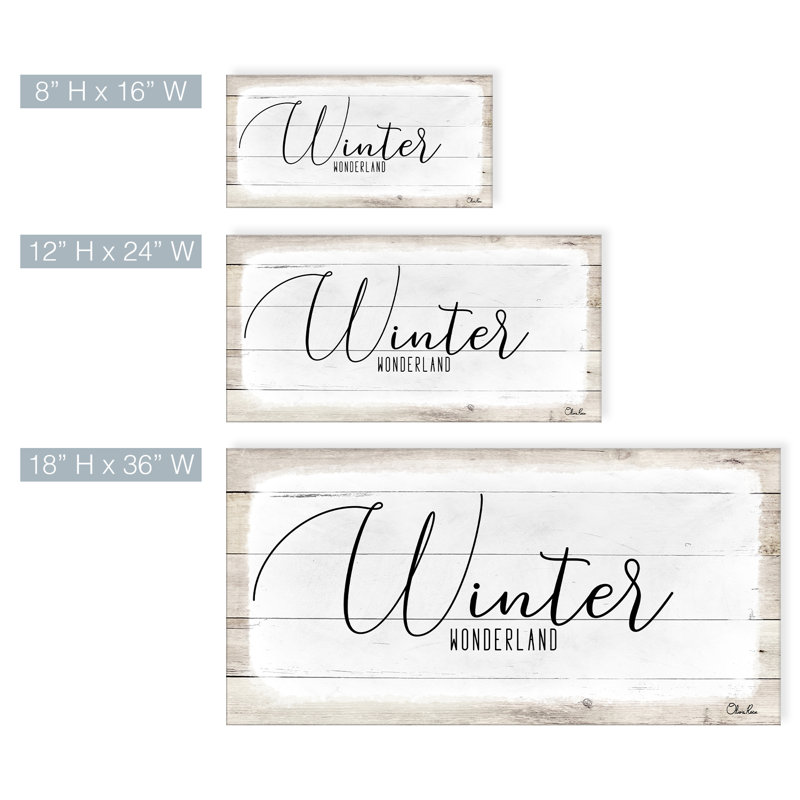 «Winter Wonderland» par Olivia Rose - reproduction d'art sur toile tendue, H 12 po x l 24 po x P 1,5 po