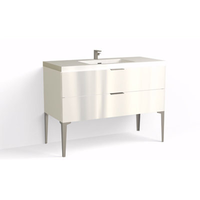 Avila 48" W Freestanding Single Bathroom Vanity with Dean Leg