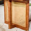 Table basse rectangulaire en bois massif imitation rotin de style chinois pour petits salons