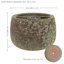 Jardinière ronde en céramique 12 po (30,48 cm) - Finition de lave ronde - Céramique verte patinée - Ensemble de 2-125886247-125886244