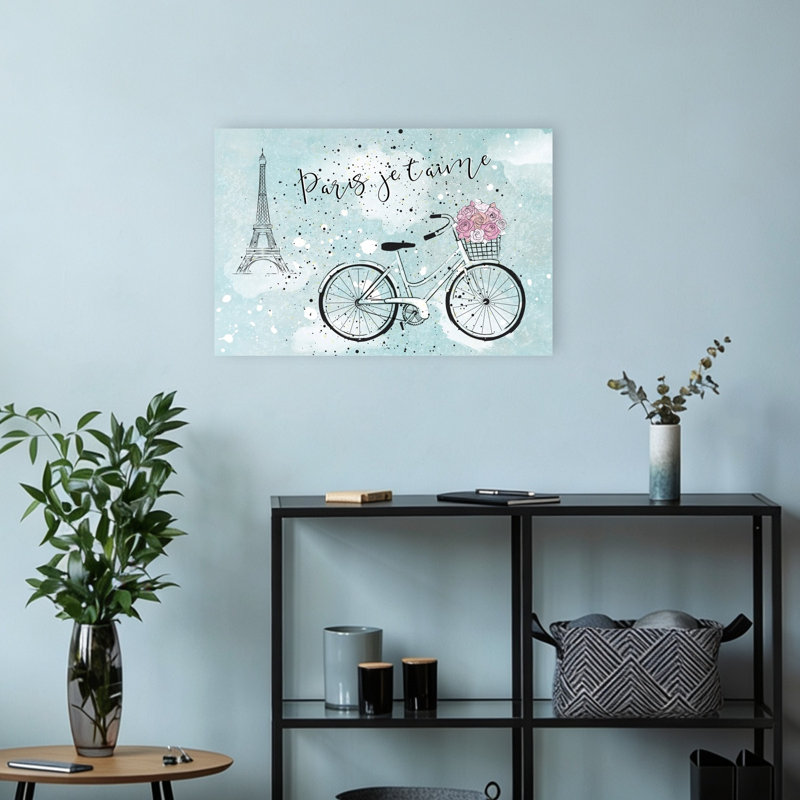 Impression sur toile Parisian Bicycle Dreams, 12" H x 18" W