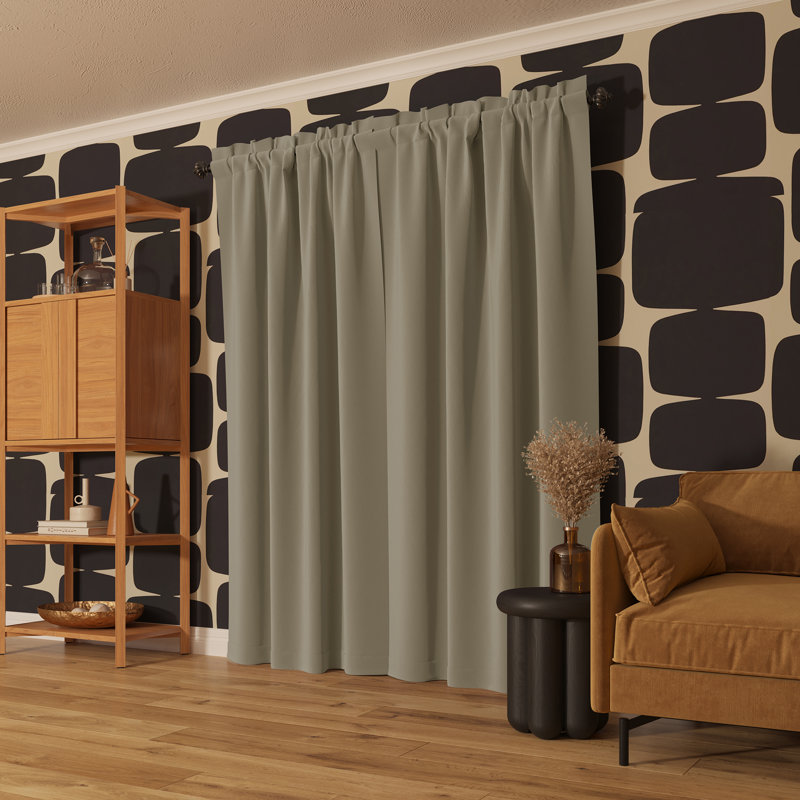 Panneau de rideau 100 % occultant avec passe-tringle de qualité cinéma Oslo Sun Zero, l 52" x L 63", Crème