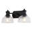 Akadia Light Black Farmhouse Bathroom Vanity Fixture Clear Seeded Glass-1392724304