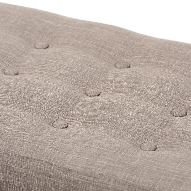 Banc rembourré 43 po Harris, Gris clair