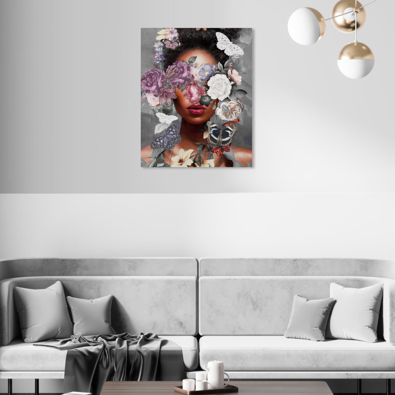 «Butterfly Explosion», impression sur toile, Toile tendue, H 20 po x l 16 po, Sans cadre