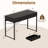 Modern 2-Drawer Computer Desk w/ Reinforced Heavy-Duty Metal Frame Anti-Tip Kit
