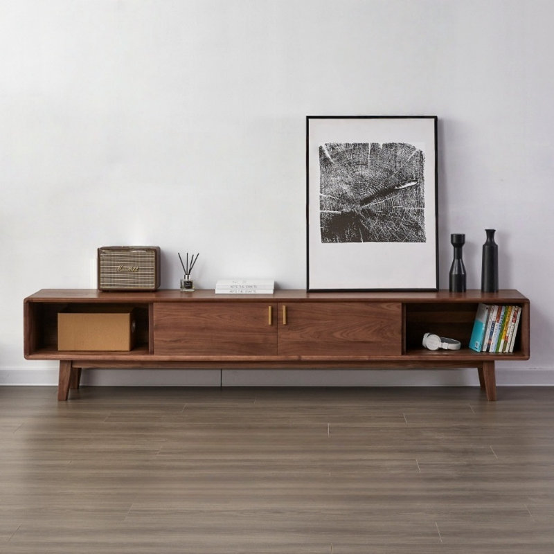 Meuble télé moderne et minimaliste, H 17,72 po x L 94,49 po x l 15,75 po