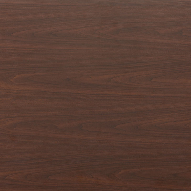 Table de salle à manger 71 "en bois brun et noir et acier