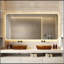 Miroir d'éclairage mural à DEL / miroir de salle de bain / miroir pleine grandeur / miroir de maquillage, trois éclairages + gradateur + étanche IP44 + anti-buée + interrupteur tactile 24 po x 48 po