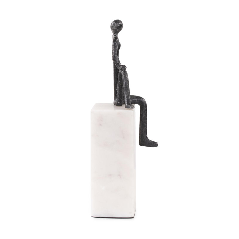 Proud Moment Sculpture on White Marble Base