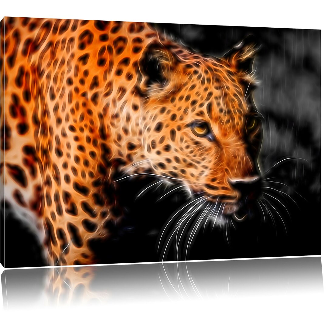 Leinwandbild Schleichender Leopard