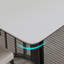 Table de salle à manger moderne en acier au carbone fritté moderne-1292993451