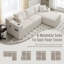 3 Seater Corduroy Corner Sectional-1021118777