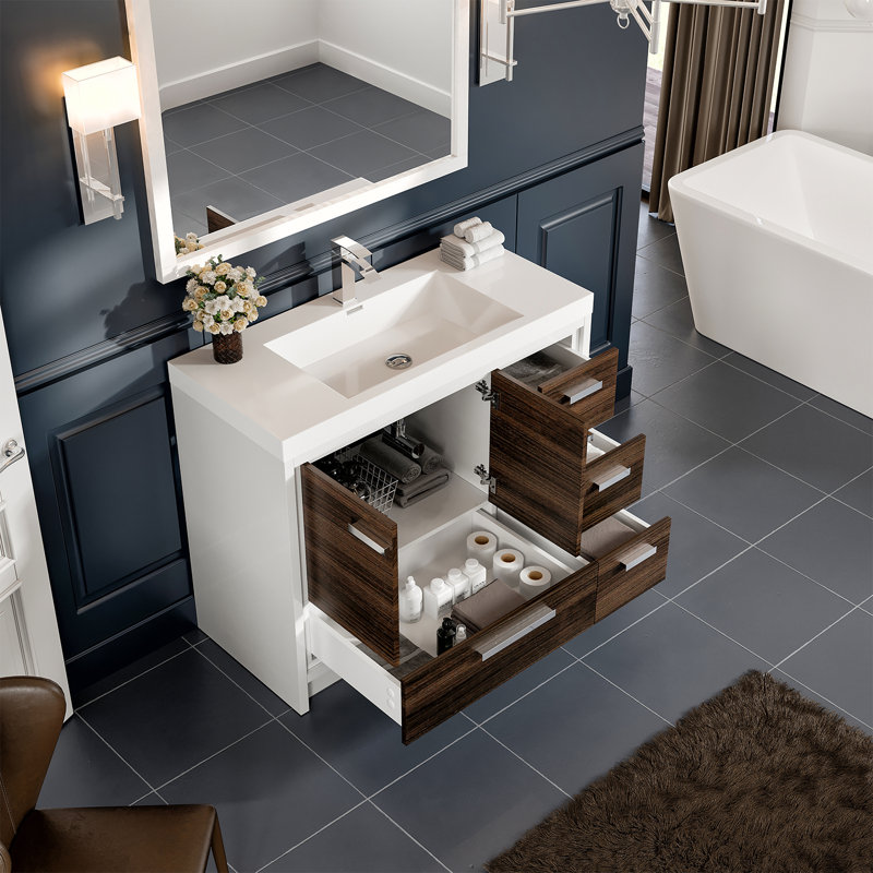 Ensemble de meuble-lavabo simple 42 po Beiler, Chêne naturel