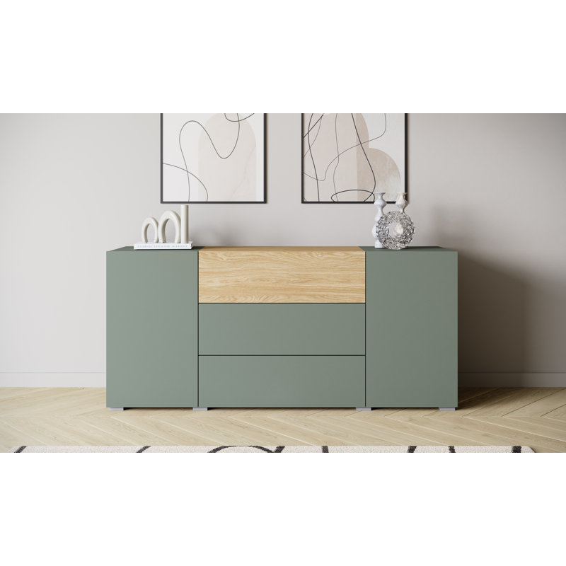 Cathelijn 150cm Sideboard, Green/Natural