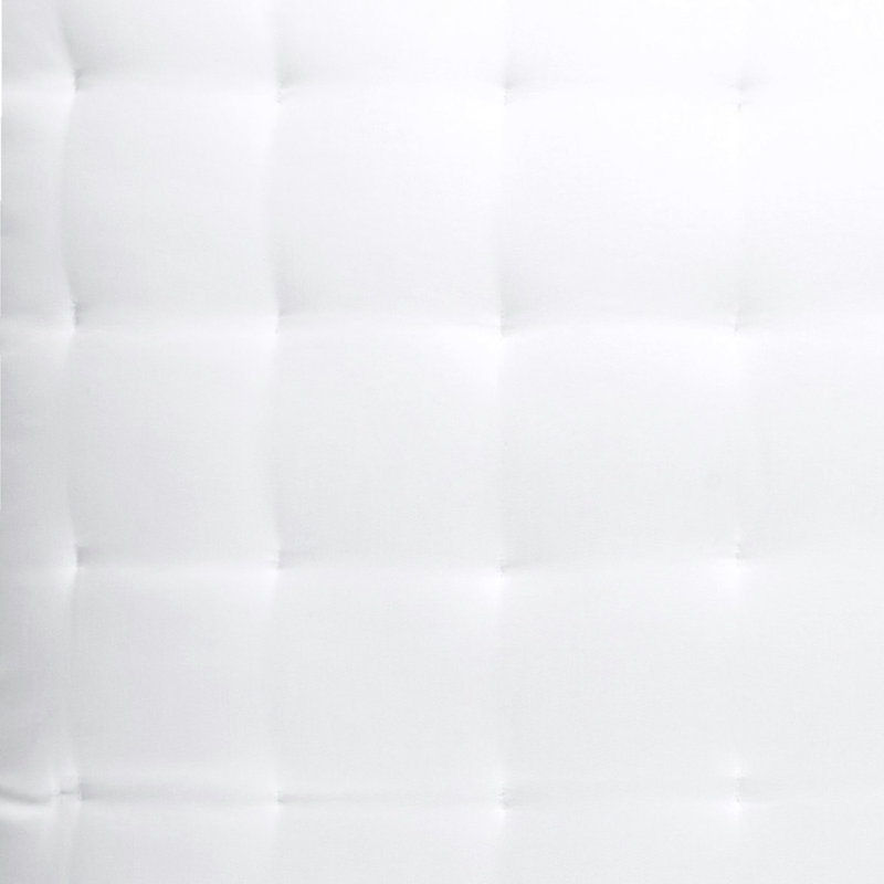 Quilted Silken Solid Coverlet, King Coverlet, White