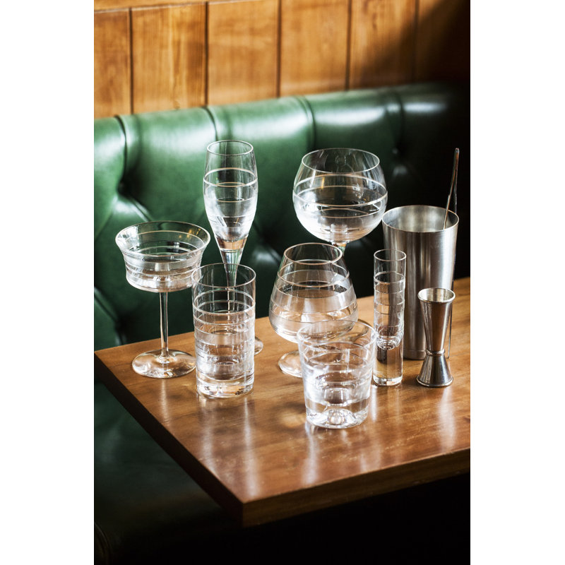 Vinyl Handmade Crystal Highball Glass Set