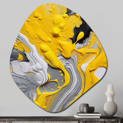 Claritsa - Abstract Unique Shape Metal Wall Art, Modern Asymmetrical Metal Art Print