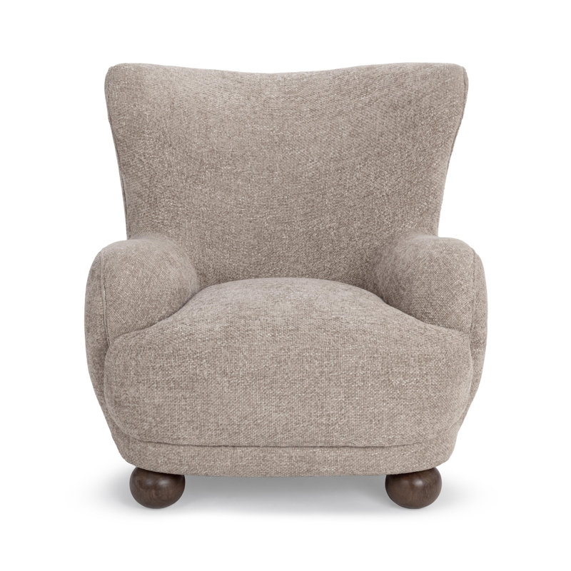 Penelope Upholstered Accent Chair, Mushroom Taupe