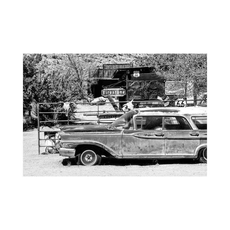 Black Arizona Series - Route 66 Old Car by Philippe Hugonnard - Wrapped Canvas Print, 66.04 cm H x 45.72 cm W x 3.175 cm D