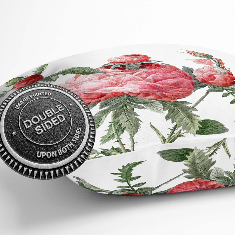 Floral Square Throw Cushion, 55cm H x 55cm W x 20cm D