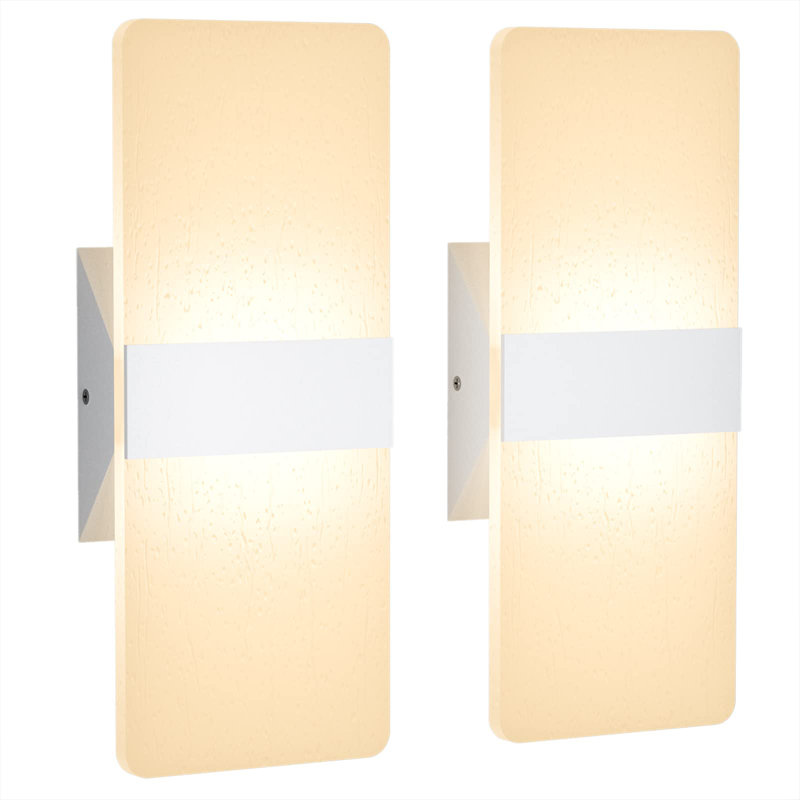 Charna Plastic LED Armed Sconce, Warm White