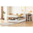 Hydraulic Storage Full Size Bed With Smooth White Fleece Surface Upholstered In Effective-796297053