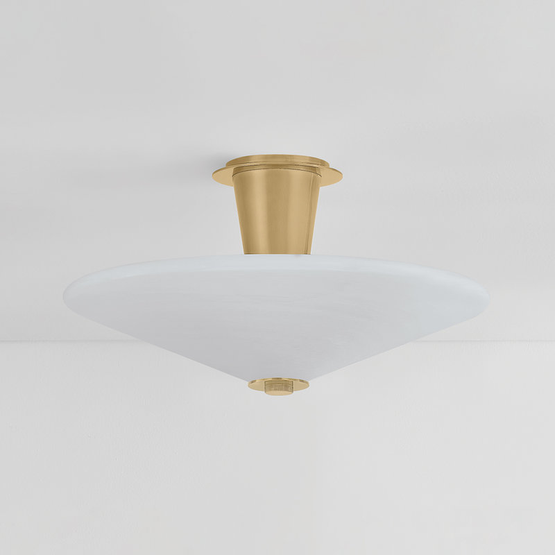 Cologne Flush Mount in Vintage Brass