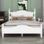 Structure de lit plateforme en bois, lit plateforme de style rétro avec support en lattes de bois-696210964