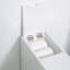 Narrow Modern Bathroom Floor Cabinet with Drawers & Slide-Out Storage