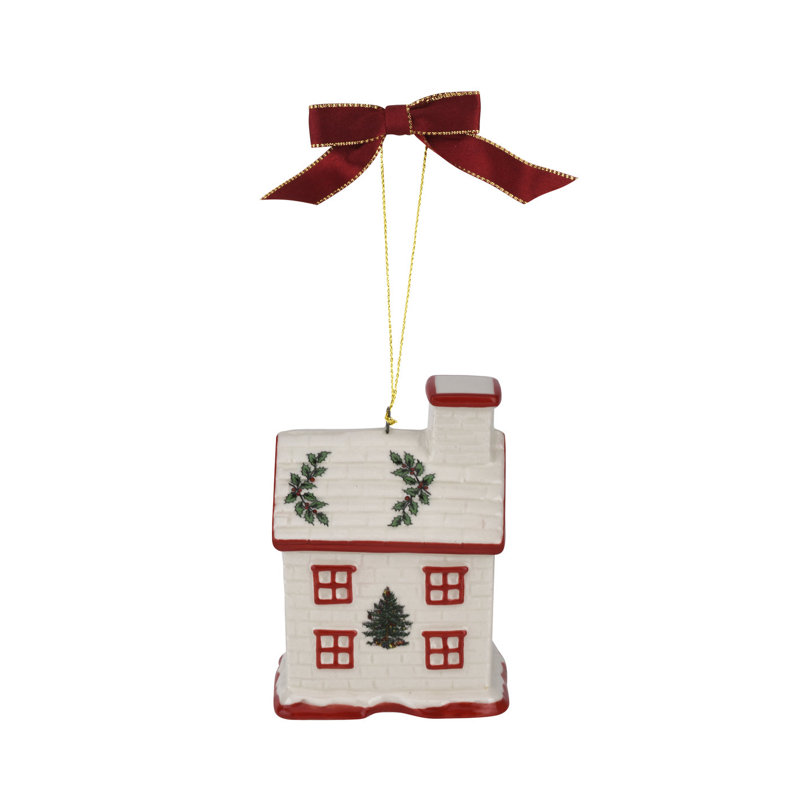Christmas Tree Bless this Holiday Shaped Ornament