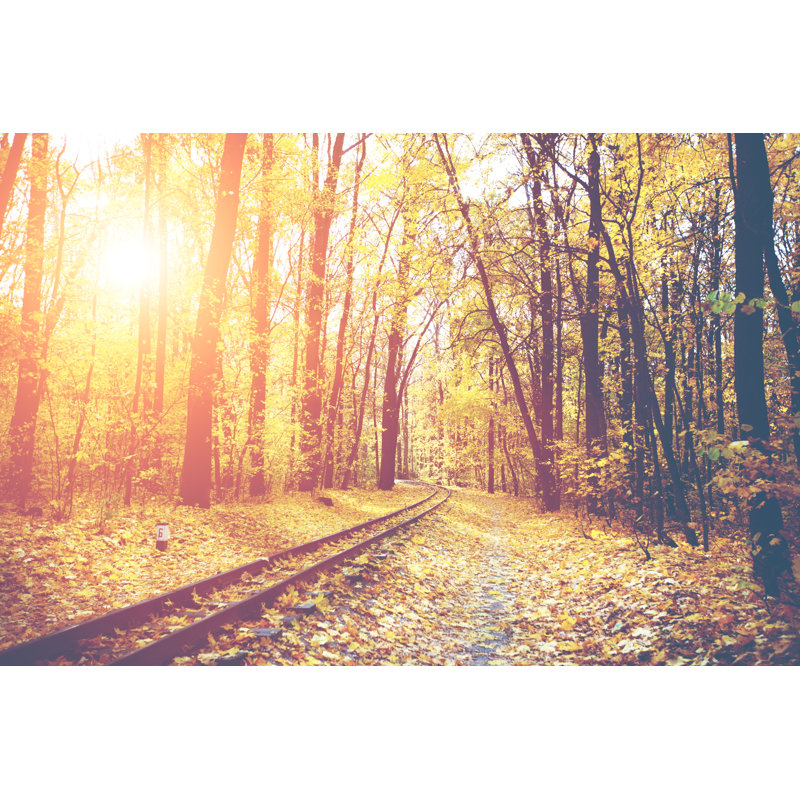 Chemin de fer d'automne par Aleksle, H 24 po x l 36 po
