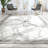 Gerde Marble Gray Abstract Pattern Flat-Pile Rug-96270528