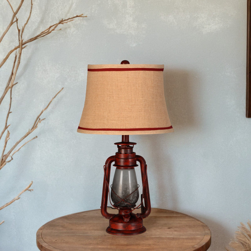 Metal and Glass Table Lamp