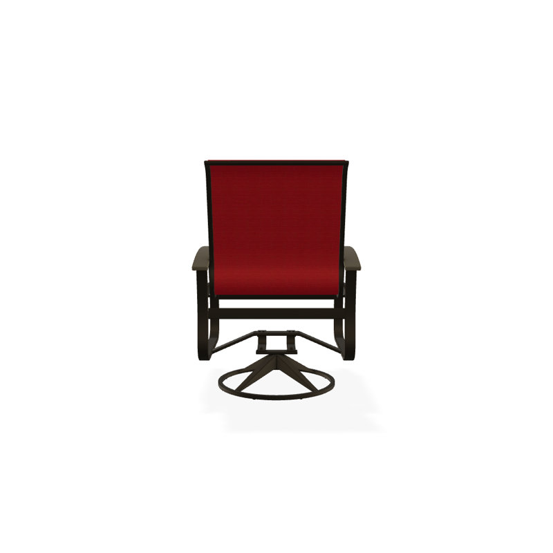 Belle Isle Outdoor Dining Armchair, Beachwood P40, Textured Beachwood, Red 1D Sunbrella®