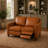Finnegan 61" Genuine Leather Reclining Loveseat-100655205