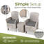 Marjo Plastic 3-Person Seating Group with Cushions-1019500968