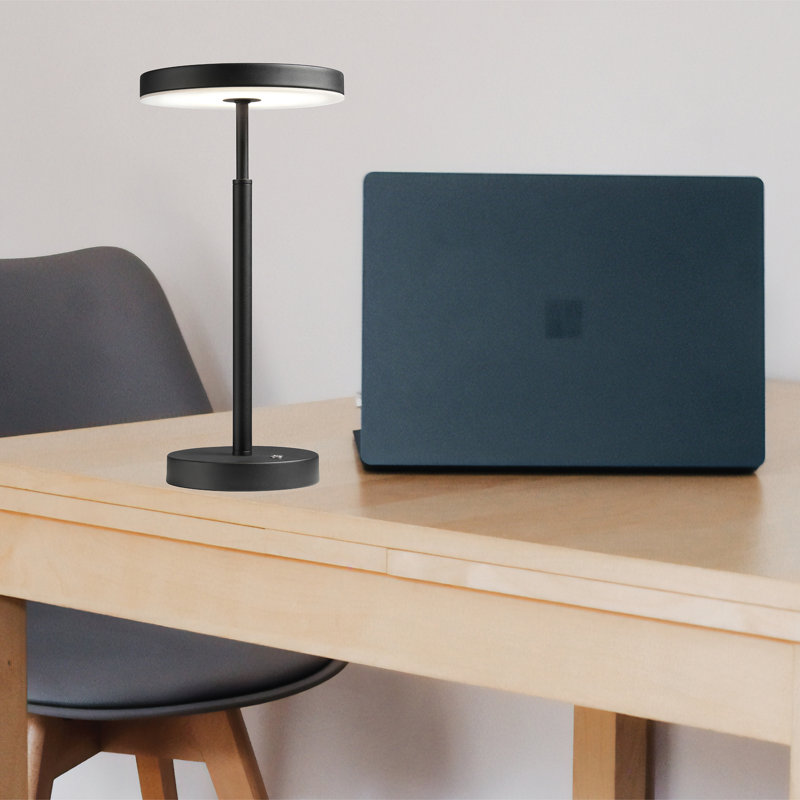 Lampe de table Hasime, Noir sableux