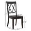 Chaise d'appoint à dossier croisé en bois massif Eshell-347134969