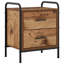 40 cm W Galvanised Steel Bedside Table-1716304372