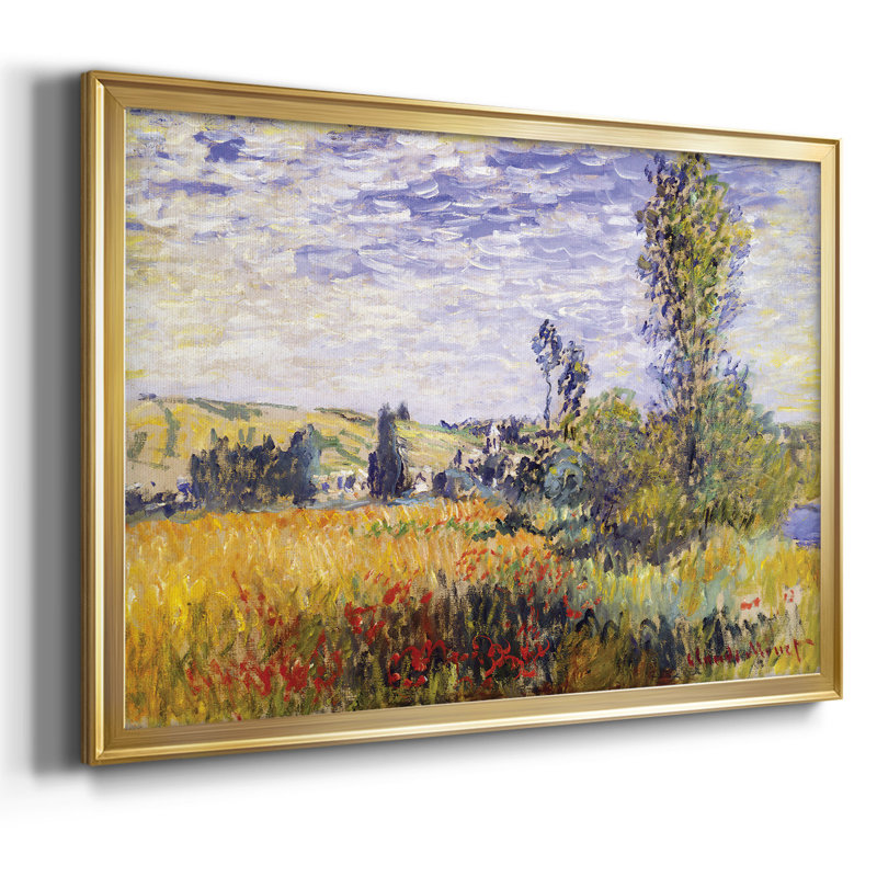 "Vethueil" par Claude Monet, reproduction sur toile, Or, H 26 po x l 38 po x P 1,5 po