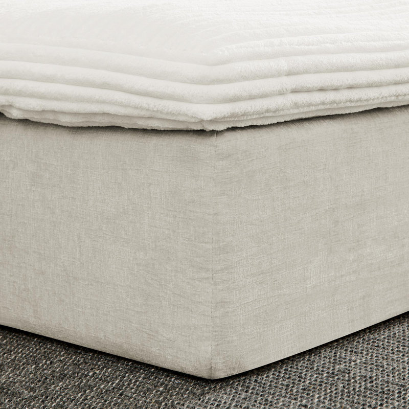 Canapé modulaire rembourré 6 pièces Rivulet, Velours côtelé beige