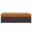 Repose-pieds d'extérieur rectangulaire avec coussin Convene-1608561254