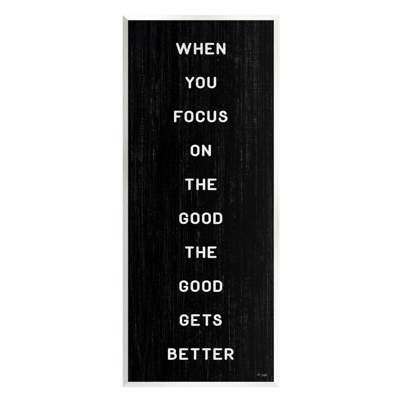 «Focus On Good», impression encadrée sur bois, Sans cadre, H 7 po x l 17 po x P 0,5 po