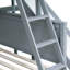 Lit superposé simple au-dessus de double avec 2 tiroirs, glissière, tablettes, échelle, lit superposé en bois d'hévéa avec glissière, tiroirs